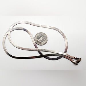 925 Sterling silver herringbone necklace